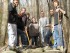 Students fill a rock crib frame with dirt and rock. From left to right; Michael Tyler, Ryan May, Joe Thompson, Brendon McKenna, Angela Lanham, Joe Ferraro, Rick Lisenby and Seth Simko. Not pictured are Paul Frangipane and Dan Hromnak
