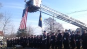 Firefighters gather in memory of Charlie Thom.