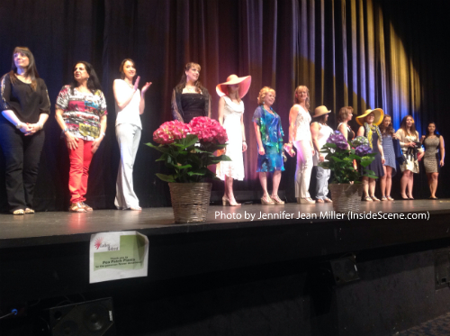 The models gathered onstage following the fashion show.