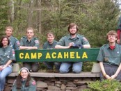 Crew Photo at Camp Acahela entrance. Courtesy of Boy Scout Venture Crew 276.