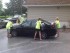 Wallkill Valley First Aid Squad cadets lather up a car during the group's fundraiser. Photo by Jennifer Jean Miller.