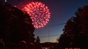 Spectators watch the fireworks from Winona Parkway, above the Lake Mohawk Plaza. Photo courtesy of Erik Aronson.