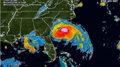 Tropical Storm Arthur, now being classified as Hurricane Arthur, in this image courtesy of Weather Underground.
