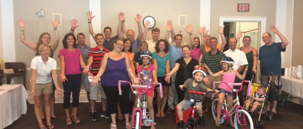 Blair Academy staff members built and donated brand new bikes to three families served by Project Self-Sufficiency.