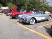 Corvettes from the 60s to the present day were lined up for the show. Photo by Jennifer Jean Miller.