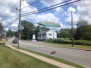 The sign leading into Hopatcong Borough for the Farmers' Market. Photo by Jennifer Jean Miller.