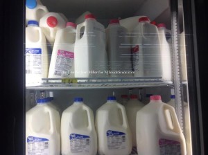 Milk stacked at the Franklin Walmart. Photo by Jennifer Jean Miller.