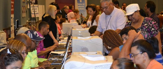 The New Jersey Department of Labor and Workforce Development launched its largest single deployment of staff today to assist workers impacted by Atlantic City casino closings. Photo courtesy of NJ Department of Labor and Workforce Development.