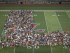 The Class of 2018 forms a giant "L" on Lafayette's Fisher Field during orientation. Photo Courtesy of Lafayette College.