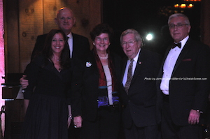 From left to right: Chuck Roberts (Sussex County Community College Foundation Chairman), Karen DiMaria (SCCC Vice President of Institutional Advancement), Judge Lorraine C. Parker (Sussex County Community College Board of Trustees Chair), William E. Kulsar, and Dr. Paul Mazur (SCCC President). Photo by Jennifer Jean Miller.