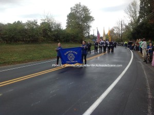 Hampton Township Fire and Rescue is the first of the emergency services groups to lead the parade. Photo by Jennifer Jean Miller.