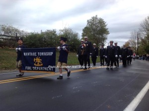 Members of the Wantage Fire Department in the lineup. Photo by Jennifer Jean Miller.