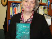 Assistant Professor, Jean LeBlanc with her new book “Skating in Concord." Photo courtesy of SCCC.