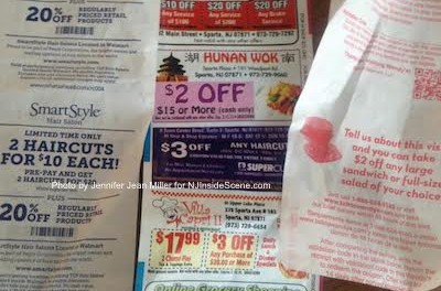 From left to right: special offers on the flip side of receipts from Walmart, the Super Stop & Shop in Sparta and Wendy's. Photo by Jennifer Jean Miller.