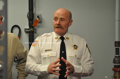 Undersheriff Keith Armstrong conducts a tour. Photo by Jennifer Jean Miller.