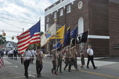 Veterans lead the parade in Newton. Photo by Jennifer Jean Miller.