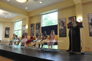 Little Miss Newton contestants before answering their questions. Photo by Jennifer Jean Miller.
