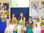 Miss Newton 2015 (left) Amelia Macchietto and from left to right first runner up Hannah Balatero, second runner up Addison Hillard, Little Mr. Newton Rodolfo Sarmiento Romero and Little Miss Newton Zariah Moore. Photo by Jennifer Jean Miller.