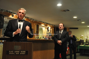 Robert B. Nicholson III speaks about the Elks and their programs within Sparta. Photo by Jennifer Jean Miller.