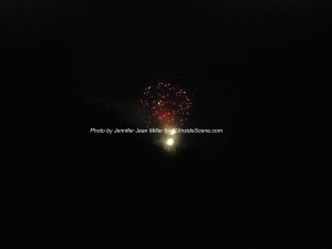 Fireworks fly over Newton. Photo by Jennifer Jean Miller.