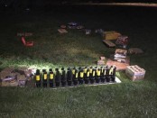 Sparta Police confiscated this array of illegal fireworks after a resident refused to listen to officers orders to dismantle it. Photo courtesy of the Sparta Police Department.