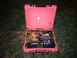 The controller that was set up to launch the fireworks. Photo courtesy of the Sparta Police Department.
