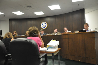 Newton's Town Council at the meeting on Aug. 24. Photo by Jennifer Jean Miller.