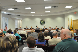 The audience that packed the freeholder meeting to discuss Planned Parenthood. Photo by Jennifer Jean Miller.