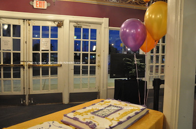 Cakes and balloons were part of the celebration at The Newton Theatre. Photo by Jennifer Jean Miller.