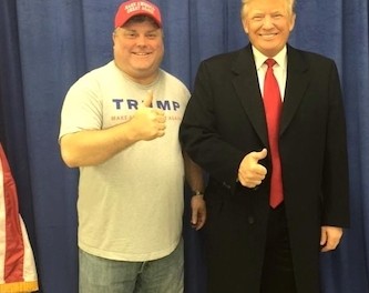 Tommy Schuldner with Donald Trump, December 2015. Photo provided.